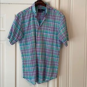 Vineyard Vines Short Sleeved Pastel Plaid - Large